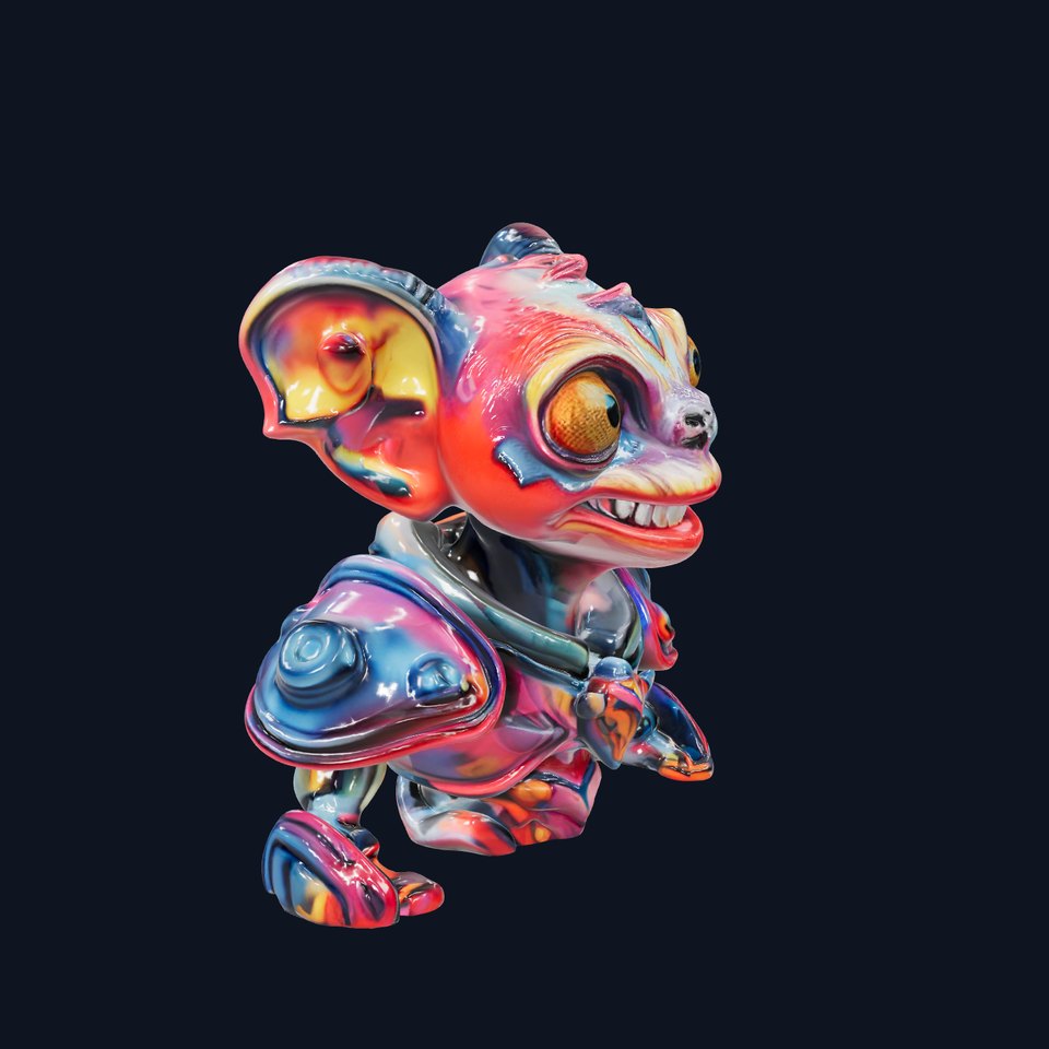 Colorful Alien Warrior Model Pack